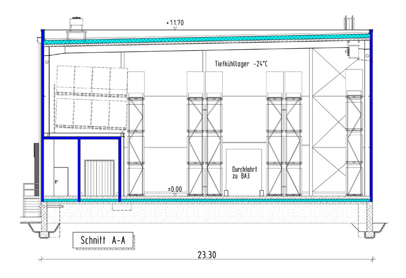 Komplette Kühlhauserweiterung für einen Großhändler - Ganz Kühlhausbau